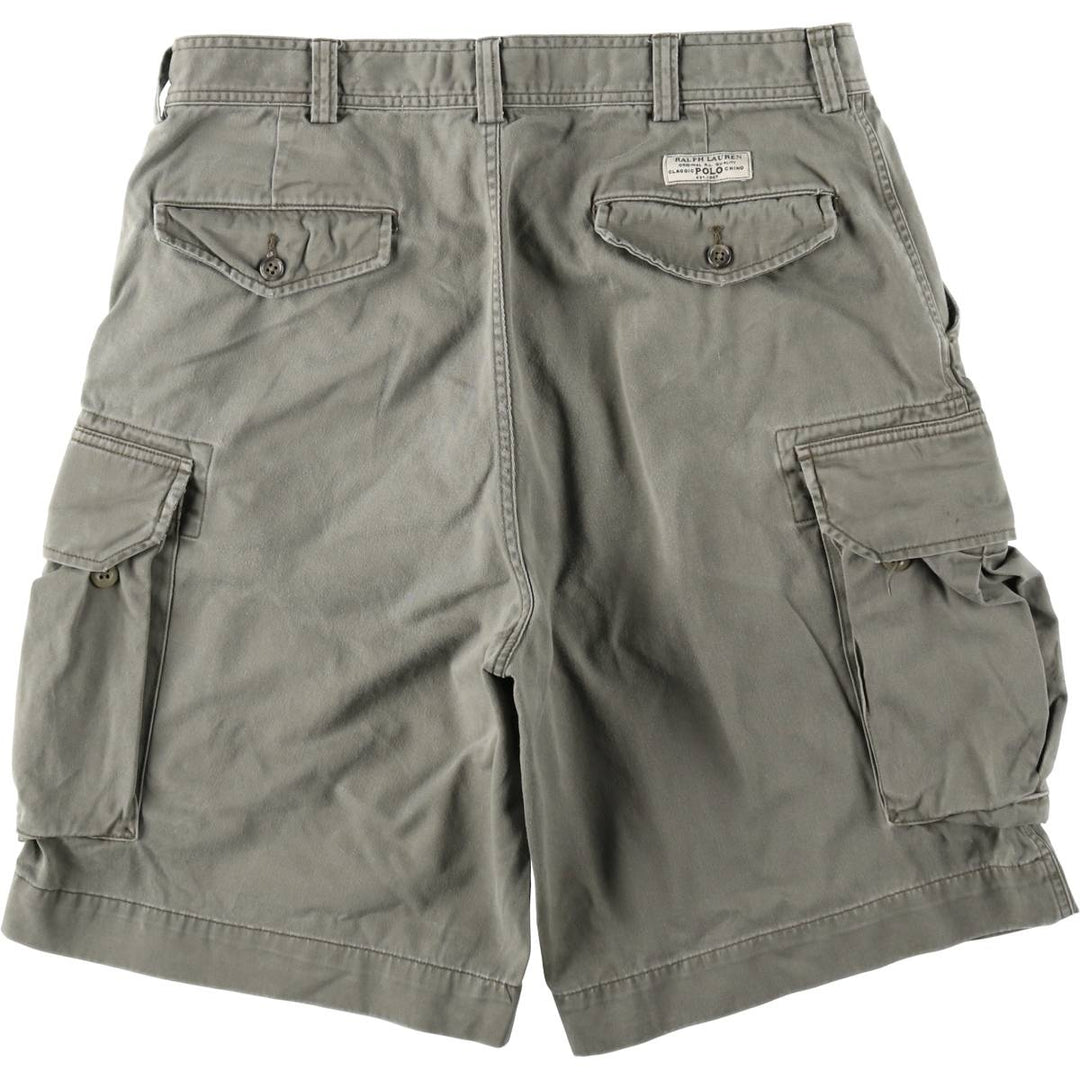 Ralph Lauren POLO by Ralph Lauren cargo shorts, half pants, men's w35 equivalent cotton gray type Vintage Second Hand