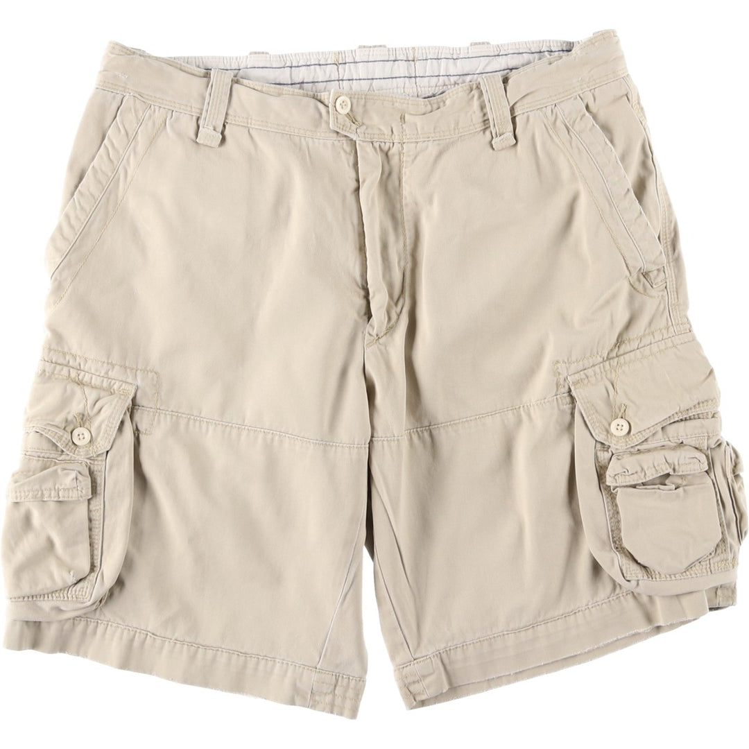 Ralph Lauren POLO by Ralph Lauren cargo shorts, half pants, men's size w36 cotton unbleached Vintage Second Hand