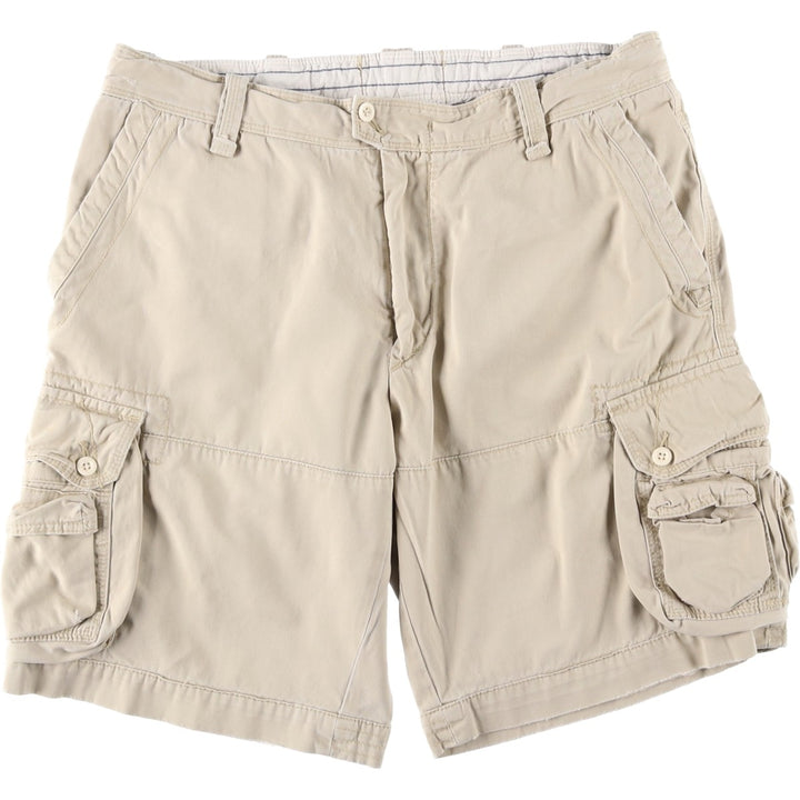 Ralph Lauren POLO by Ralph Lauren cargo shorts, half pants, men's size w36 cotton unbleached Vintage Second Hand