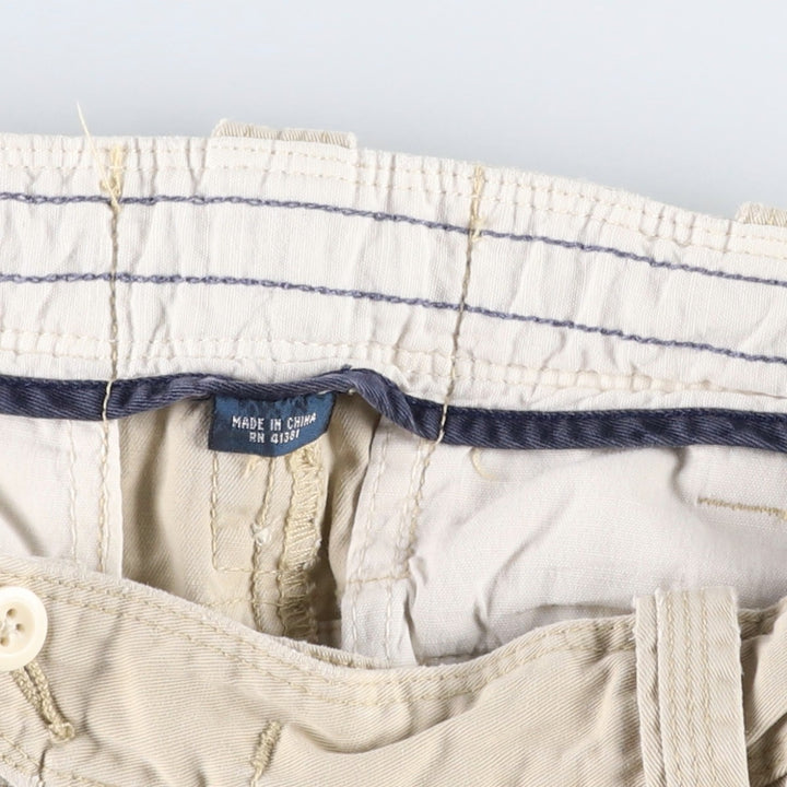 Ralph Lauren POLO by Ralph Lauren cargo shorts, half pants, men's size w36 cotton unbleached Vintage Second Hand