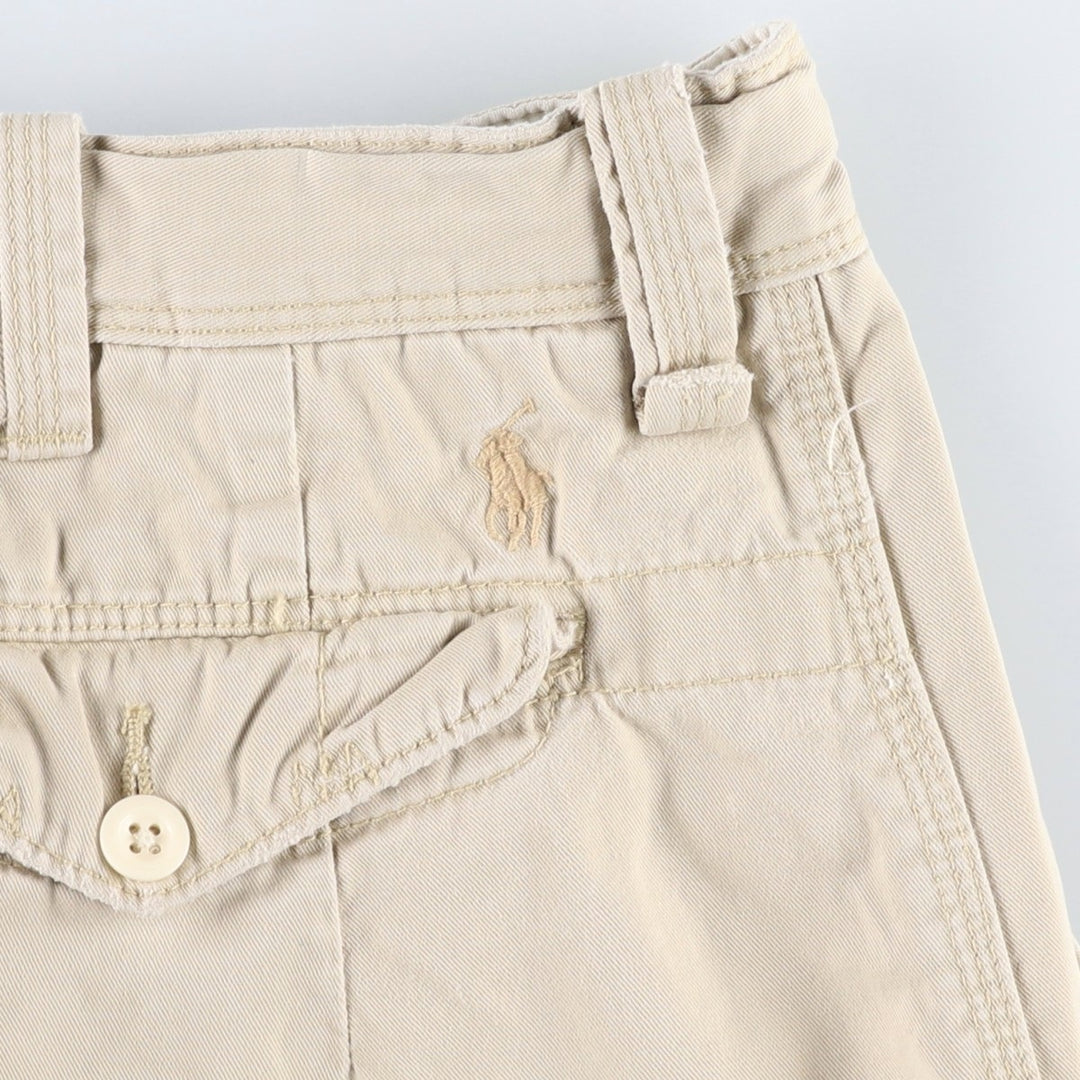 Ralph Lauren POLO by Ralph Lauren cargo shorts, half pants, men's size w36 cotton unbleached Vintage Second Hand