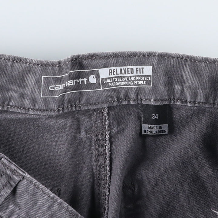 Carhartt Relaxed Fit Duck Work Shorts, Short Pants, Men's, W34 equivalent cotton gray type Vintage Second Hand
