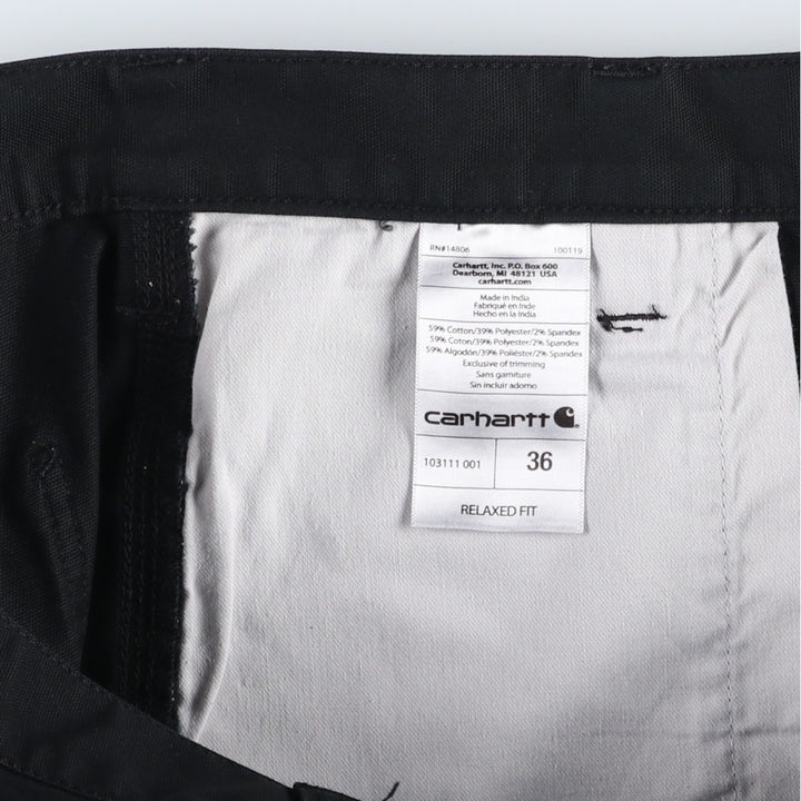 Carhartt Relaxed Fit Duck Work Shorts, Men's Size 36 cotton black type Vintage Second Hand