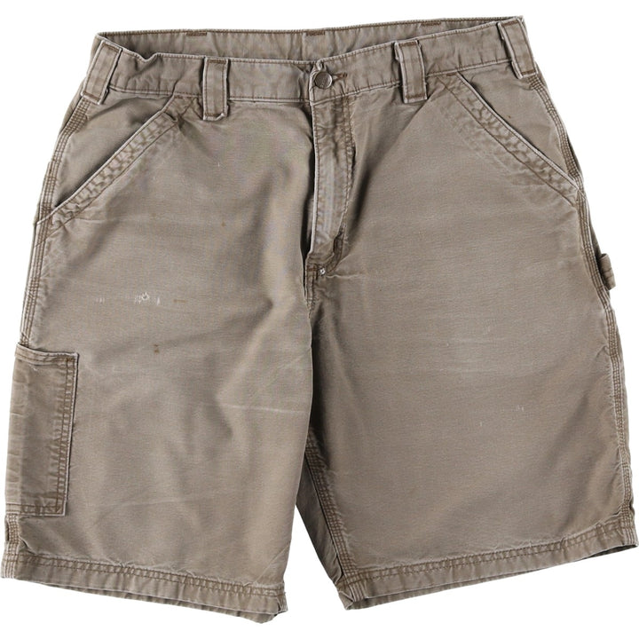 00'S Carhartt Duck Painter Shorts, Men's, W35 cotton brown type Vintage Second Hand