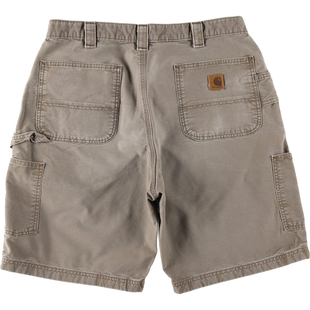 00'S Carhartt Duck Painter Shorts, Men's, W35 cotton brown type Vintage Second Hand