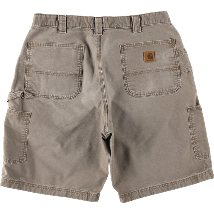 00'S Carhartt Duck Painter Shorts, Men's, W35 cotton brown type Vintage Second Hand