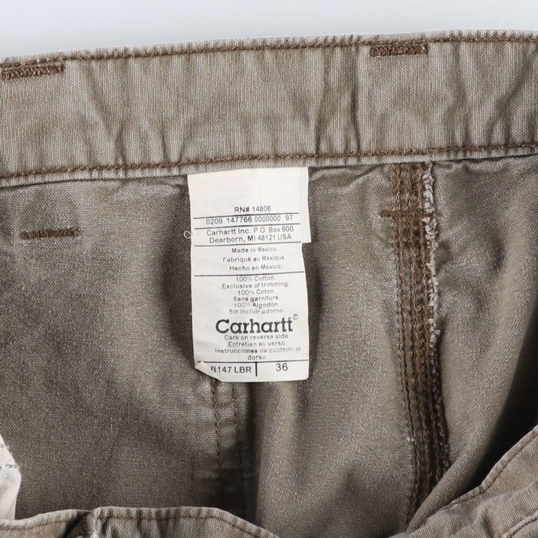 00'S Carhartt Duck Painter Shorts, Men's, W35 cotton brown type Vintage Second Hand