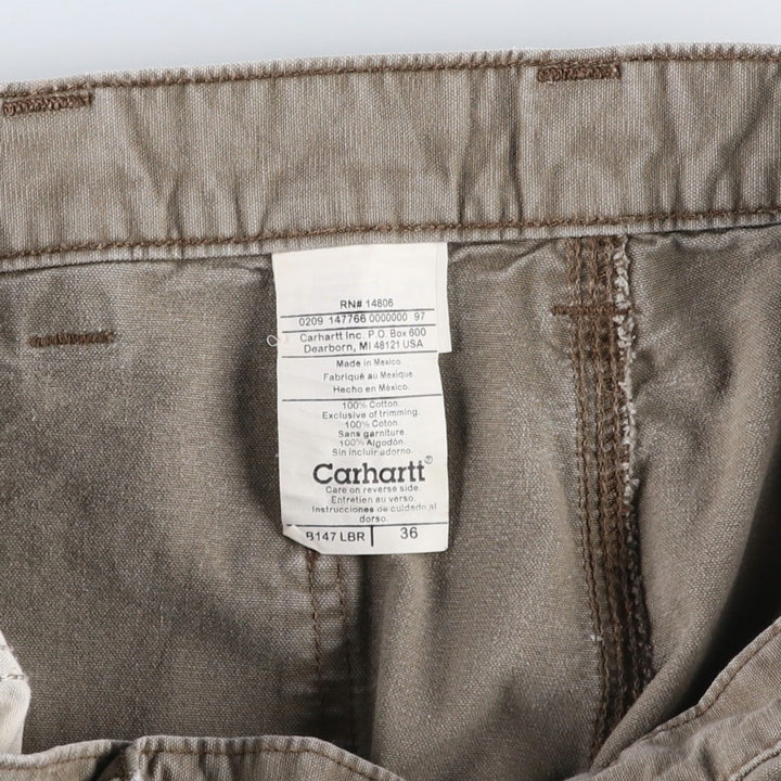 00'S Carhartt Duck Painter Shorts, Men's, W35 cotton brown type Vintage Second Hand