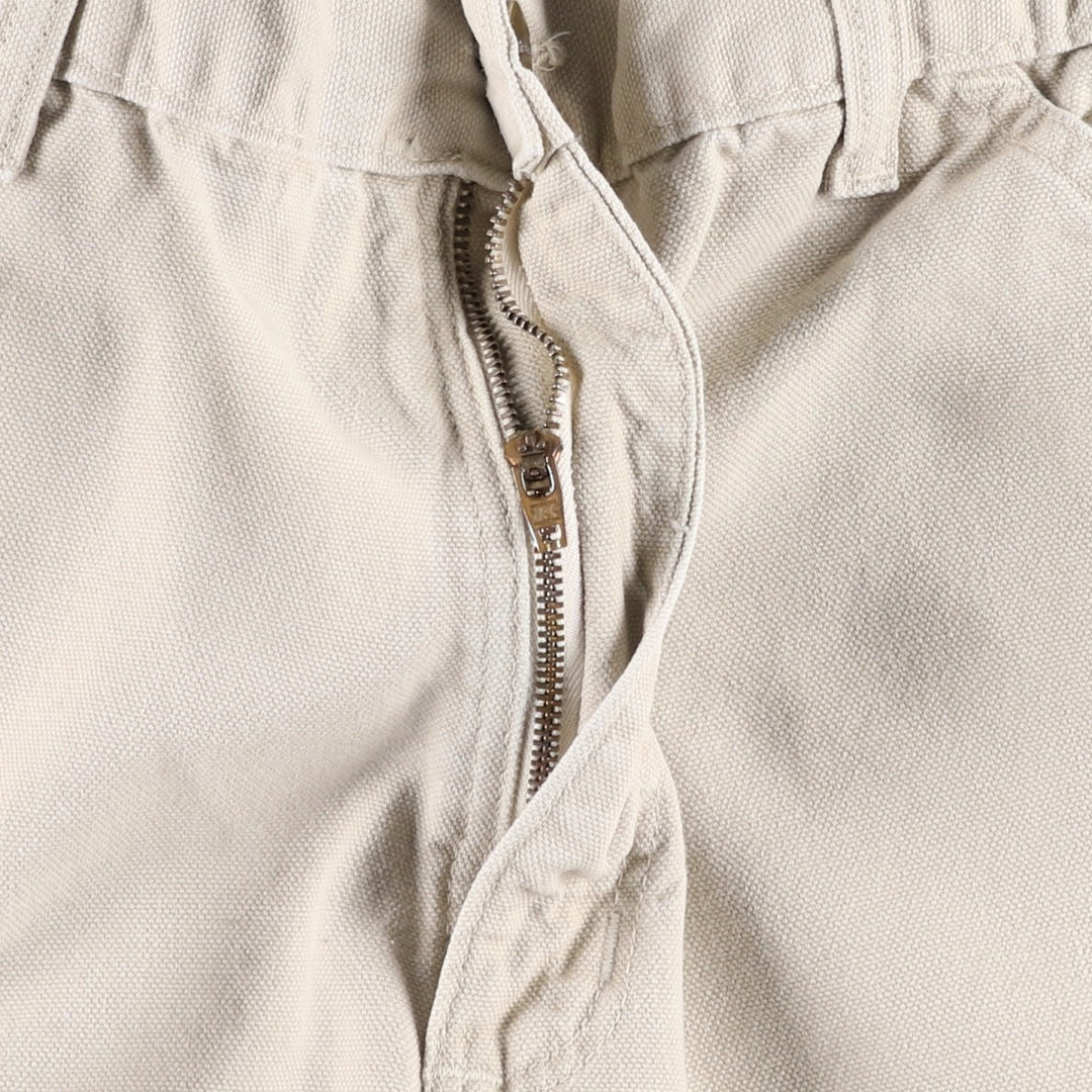 1990'S Carhartt Duck Canvas Shorts, Made in USA, Men's Size W32 (approx.), Vintage cotton ivory Vintage Second Hand