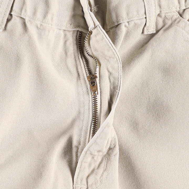 1990'S Carhartt Duck Canvas Shorts, Made in USA, Men's Size W32 (approx.), Vintage cotton ivory Vintage Second Hand