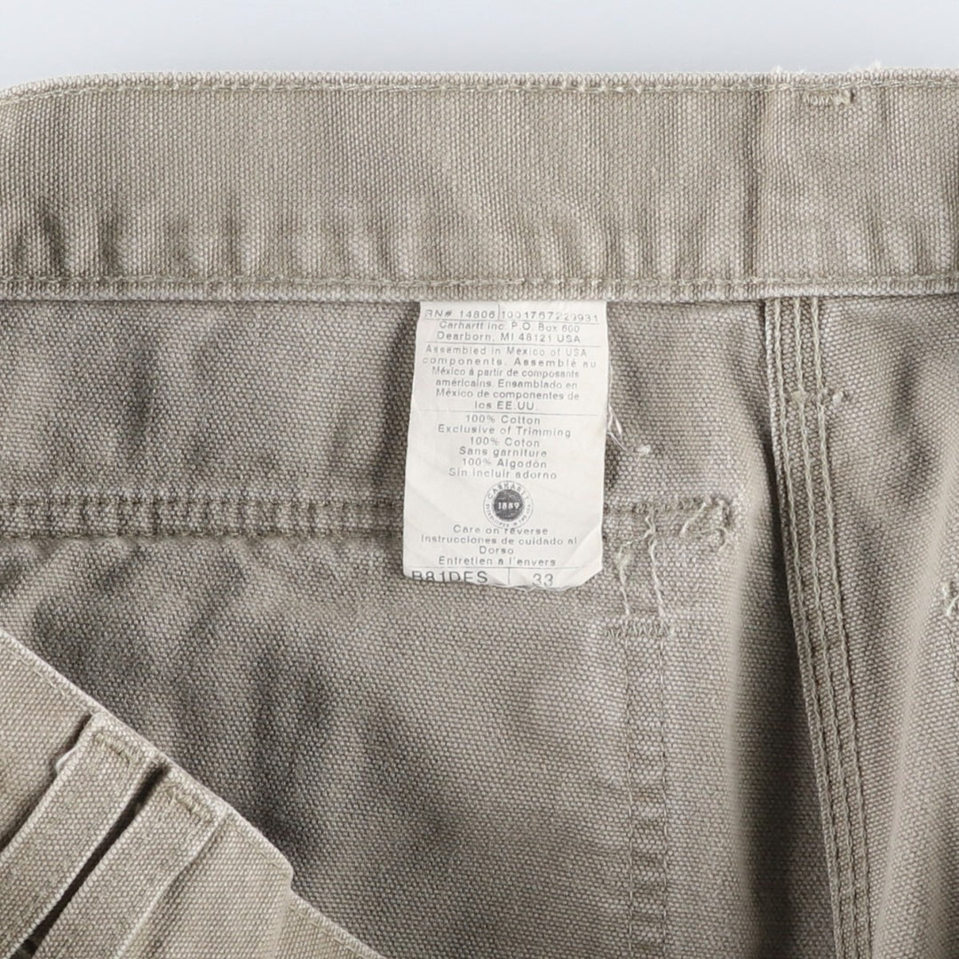 00'S Carhartt Duck Painter Shorts, Men's, W33 cotton Beige type Vintage Second Hand