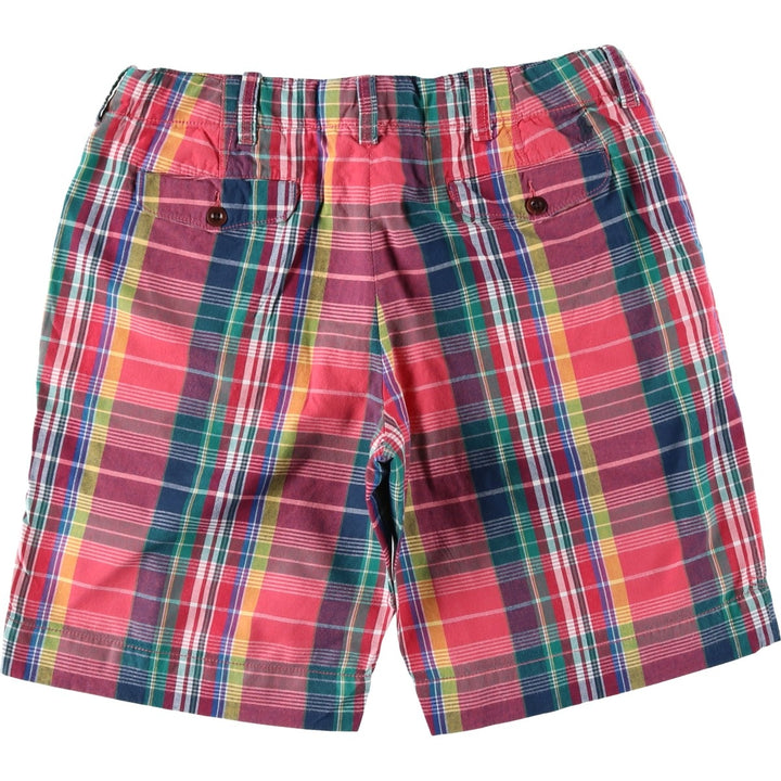 Ralph Lauren POLO by Ralph Lauren Check Pattern Cotton Shorts, Men's Size W37 cotton red type Vintage Second Hand