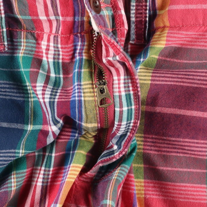 Ralph Lauren POLO by Ralph Lauren Check Pattern Cotton Shorts, Men's Size W37 cotton red type Vintage Second Hand