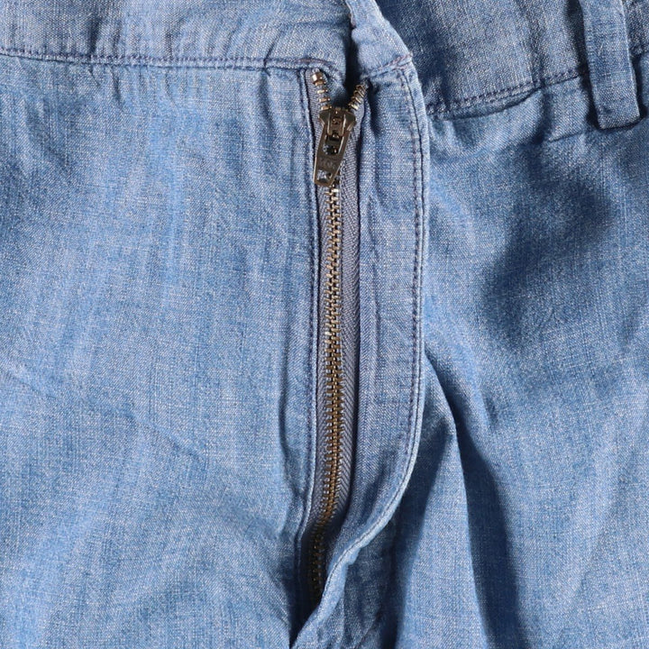 Ralph Lauren POLO RALPH LAUREN Chambray Cotton Shorts, Men's Size W37 (approx.) cotton blue type Vintage Second Hand
