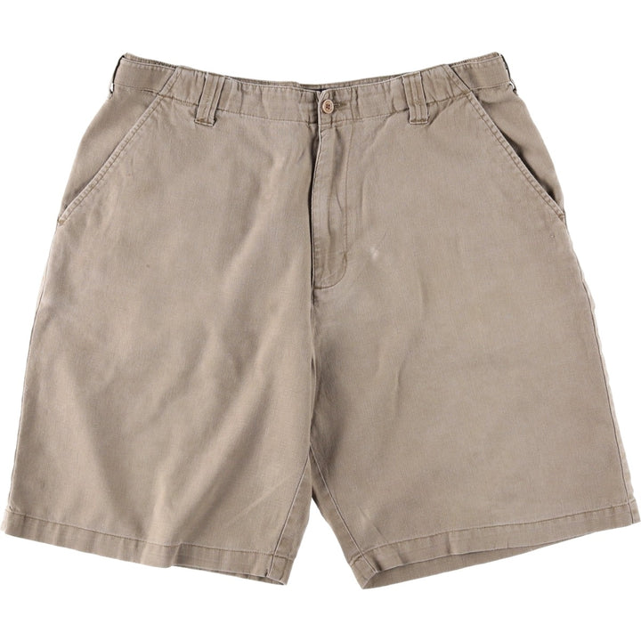 Ralph Lauren CHAPS cotton x linen shorts, men's size W35 (approx.) linen beige type brown Vintage Second Hand