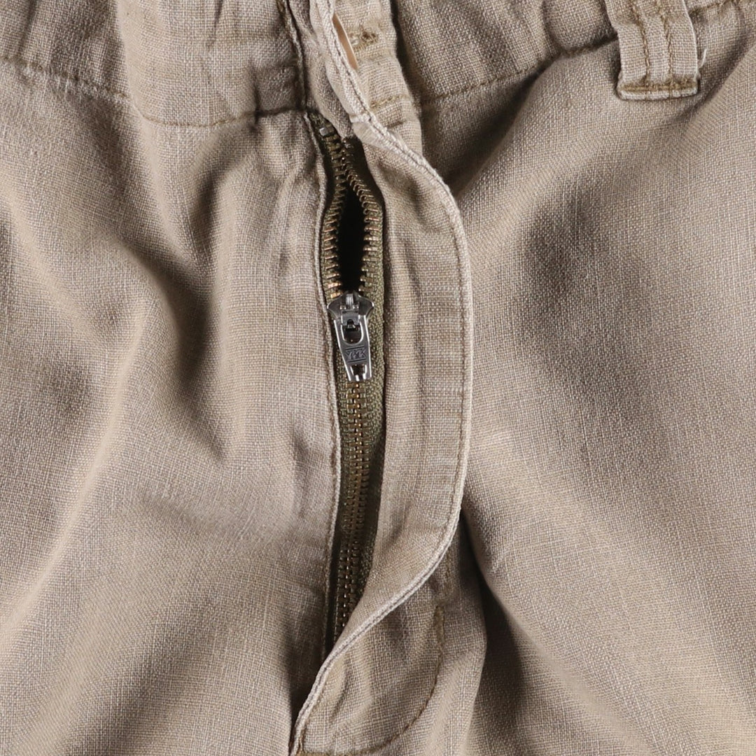 Ralph Lauren CHAPS cotton x linen shorts, men's size W35 (approx.) linen beige type brown Vintage Second Hand