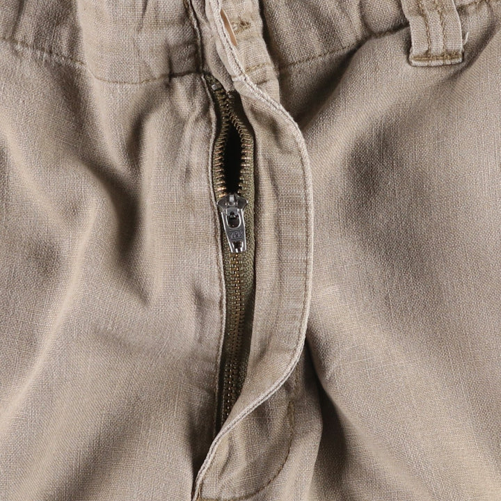 Ralph Lauren CHAPS cotton x linen shorts, men's size W35 (approx.) linen beige type brown Vintage Second Hand