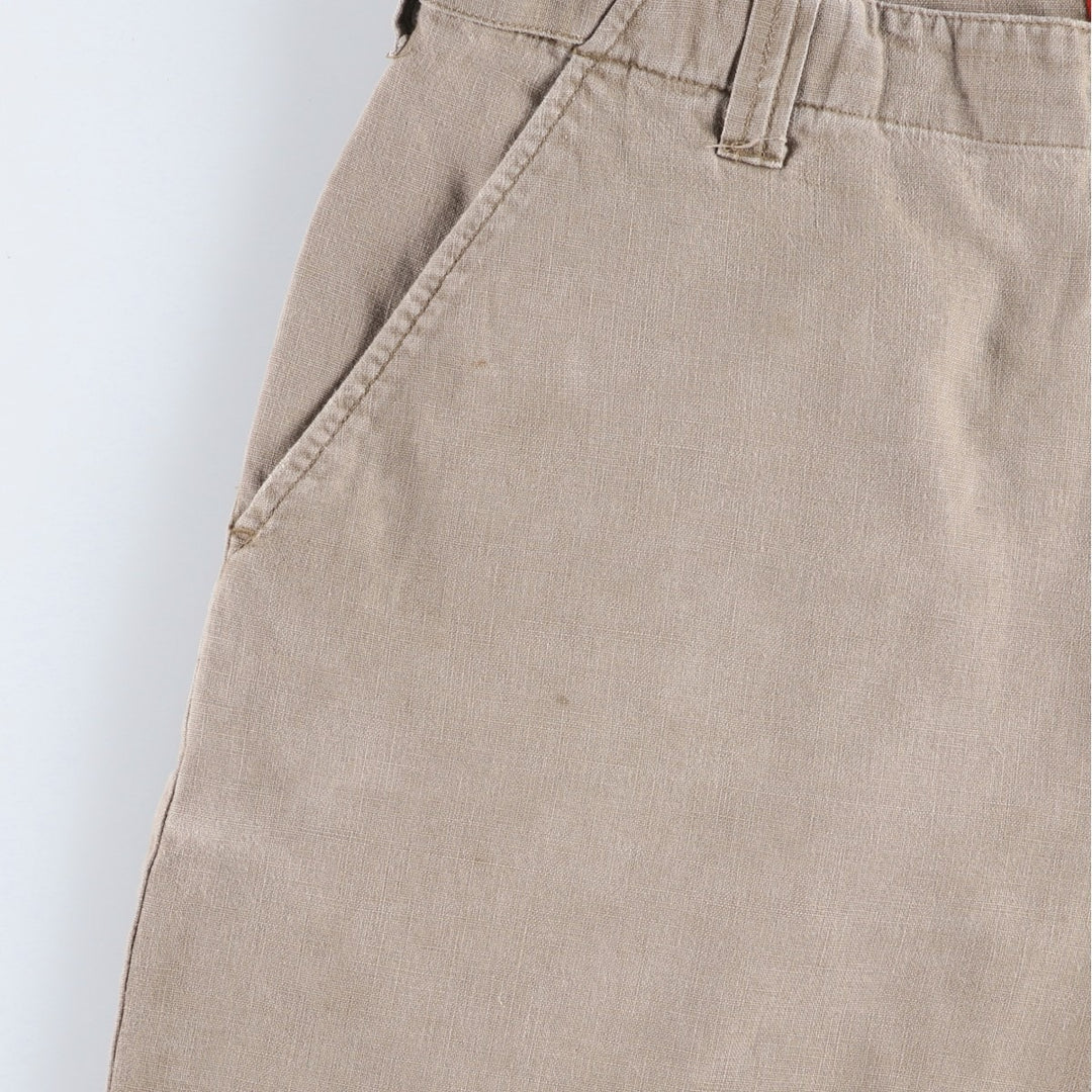 Ralph Lauren CHAPS cotton x linen shorts, men's size W35 (approx.) linen beige type brown Vintage Second Hand