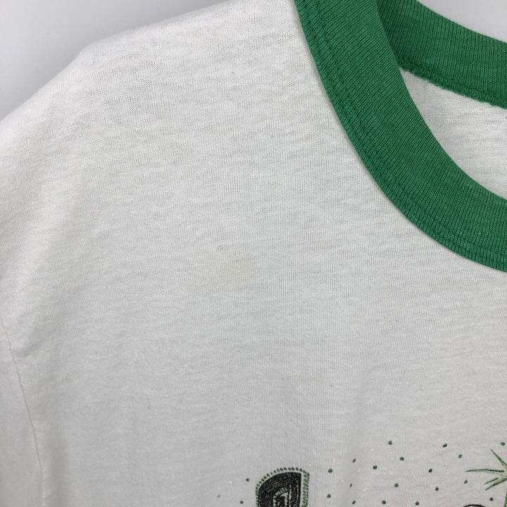 80'S Ringer T-shirt, Men's Size M (approx.), Vintage unclear white type Vintage Second Hand
