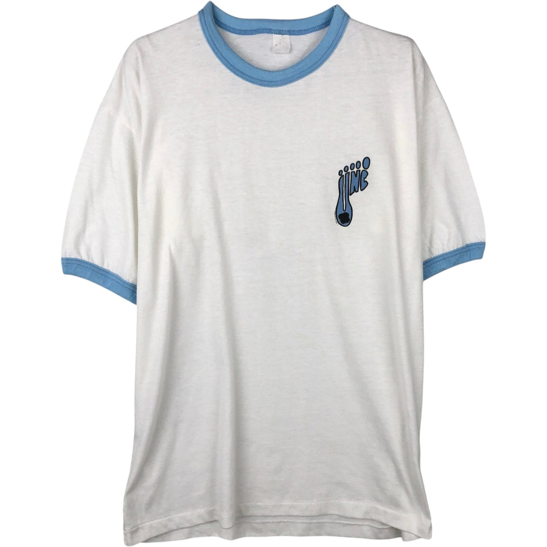 80'S Ringer T-shirt, Men's Size M (approx.), Vintage unclear white type Vintage Second Hand