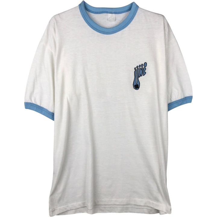 80'S Ringer T-shirt, Men's Size M (approx.), Vintage unclear white type Vintage Second Hand
