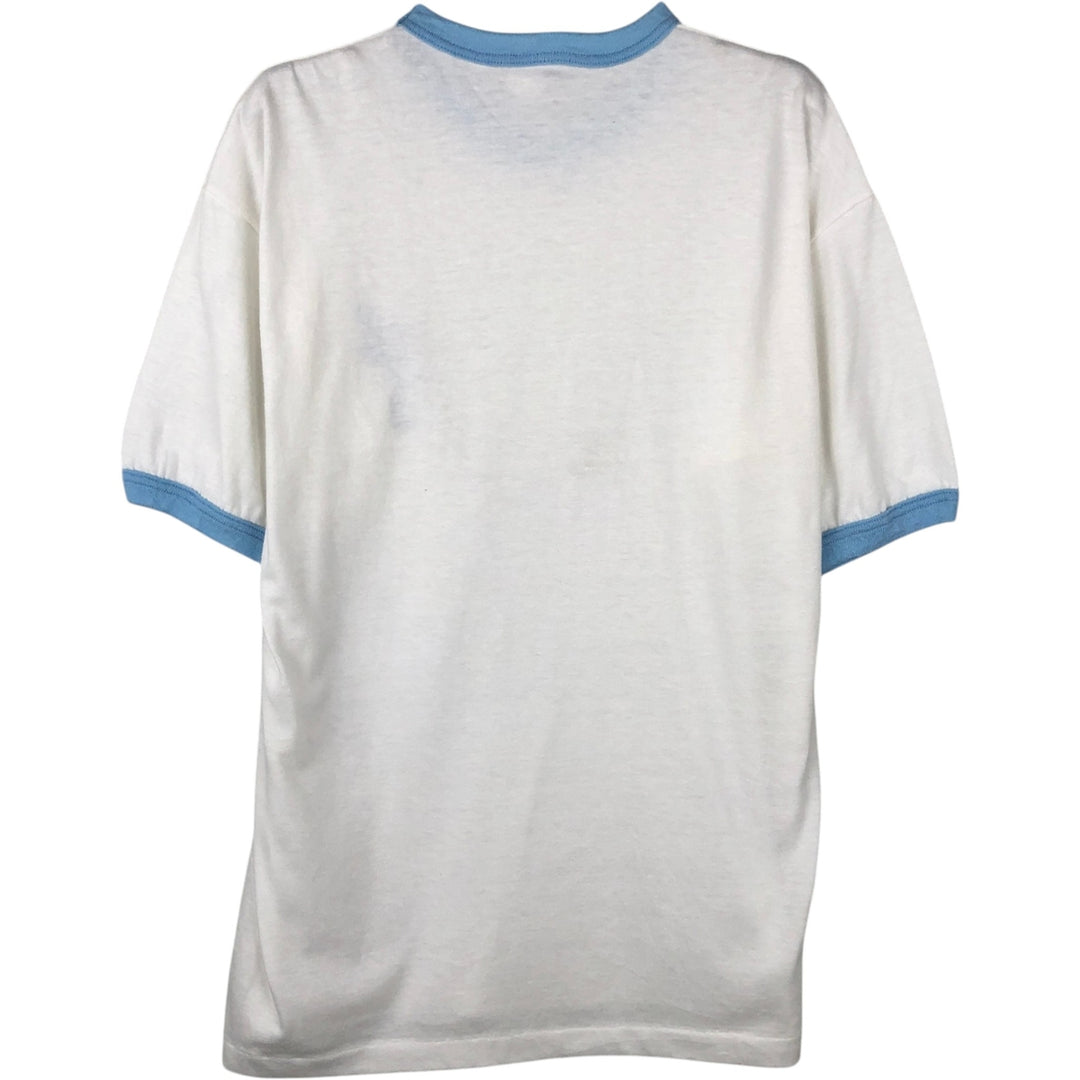 80'S Ringer T-shirt, Men's Size M (approx.), Vintage unclear white type Vintage Second Hand