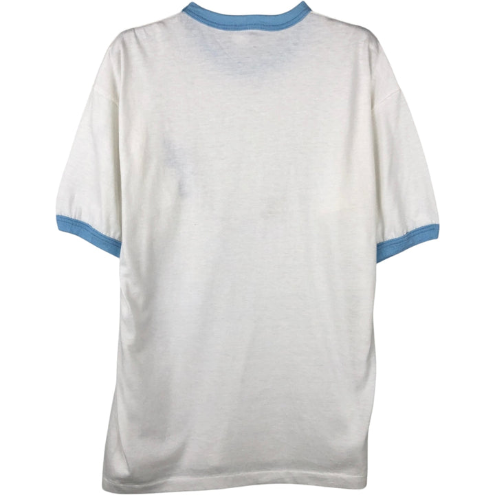 80'S Ringer T-shirt, Men's Size M (approx.), Vintage unclear white type Vintage Second Hand