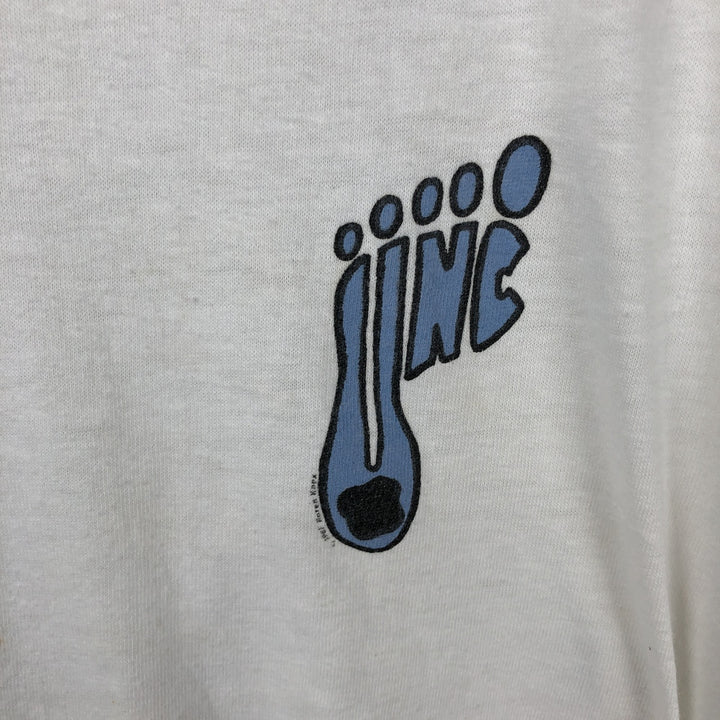 80'S Ringer T-shirt, Men's Size M (approx.), Vintage unclear white type Vintage Second Hand