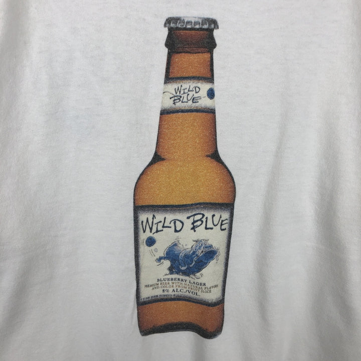 Anvil ANHEUSER-BUSCH Advertising Ringer T-Shirt, Men's Size L (approx.) cotton white type Vintage Second Hand