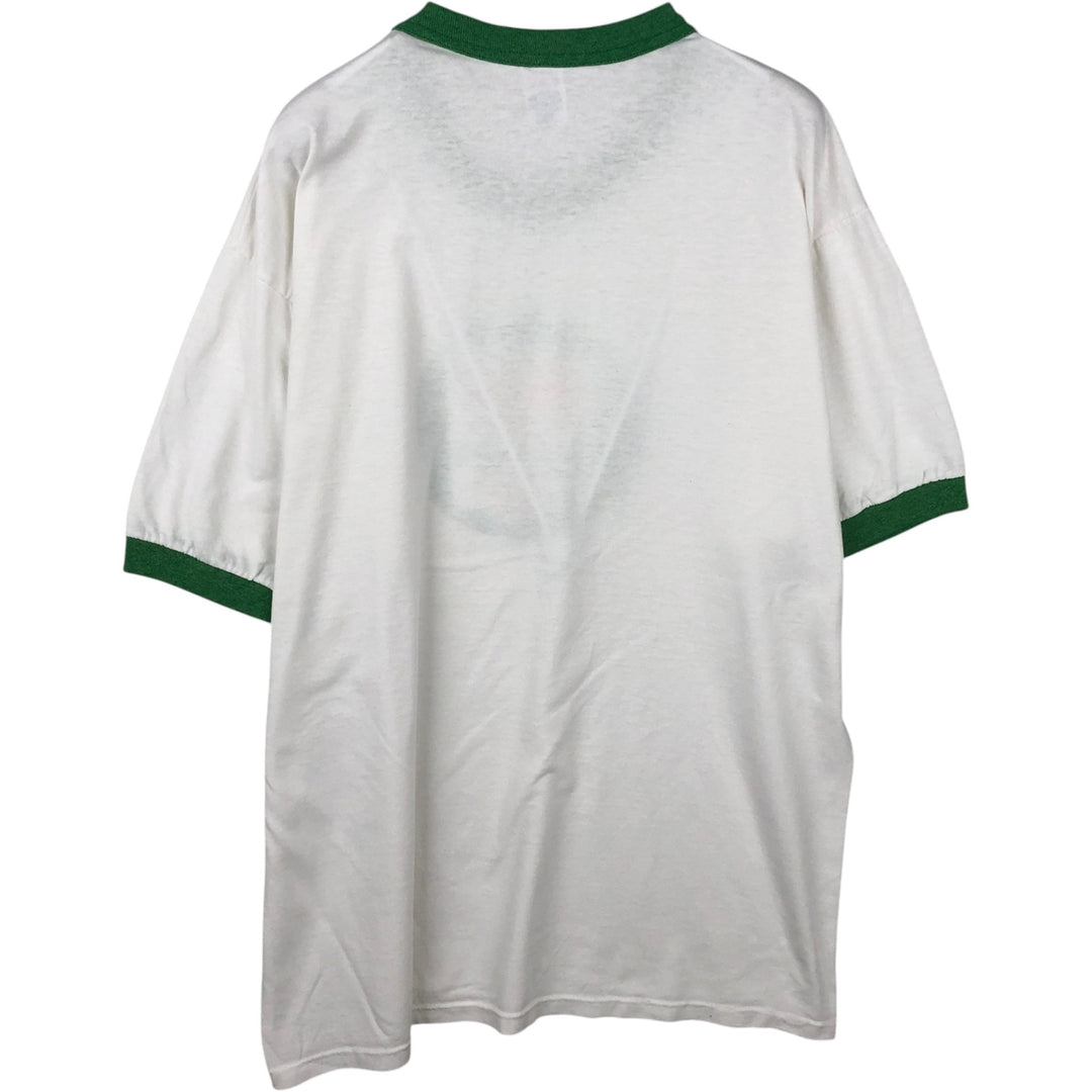 80s-90'S Sophie parody ringer t-shirt, made in USA, men's size XL equivalent, vintage. polyester white type Vintage Second Hand
