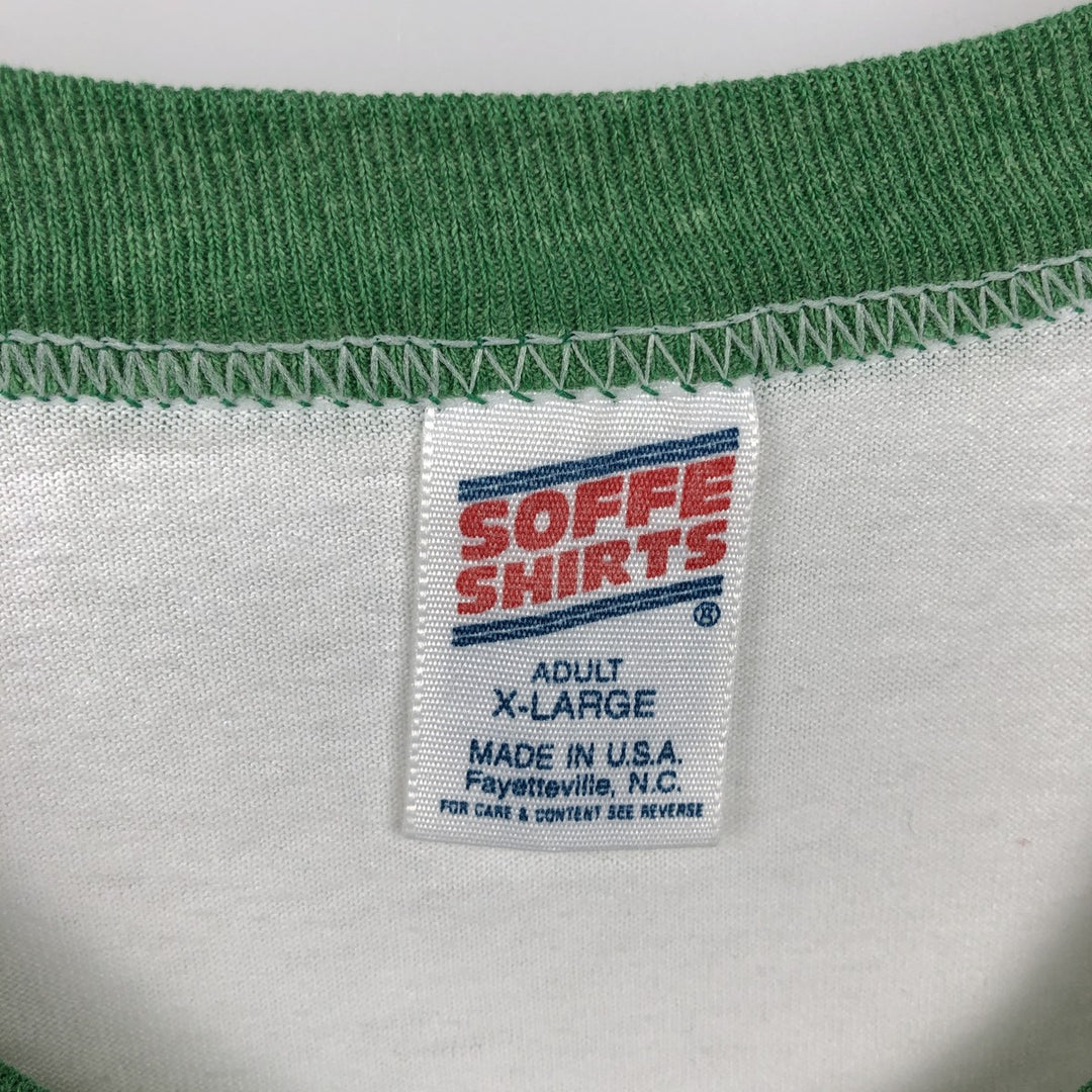 80s-90'S Sophie parody ringer t-shirt, made in USA, men's size XL equivalent, vintage. polyester white type Vintage Second Hand