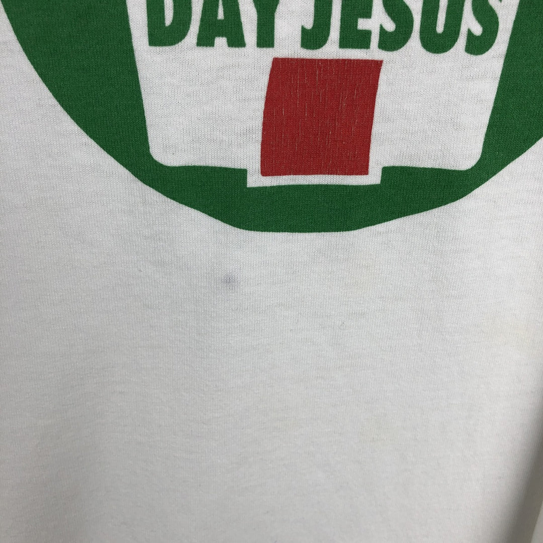 80s-90'S Sophie parody ringer t-shirt, made in USA, men's size XL equivalent, vintage. polyester white type Vintage Second Hand
