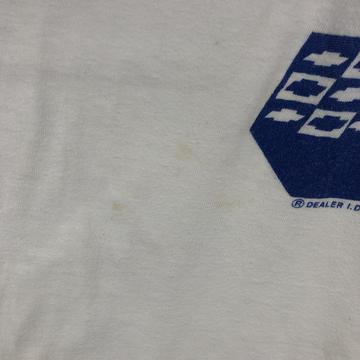 1970'S Hanes BERG CHEV-OLDS Ringer T-Shirt, Made in USA, Men's XL equivalent, Vintage cotton white type Vintage Second Hand