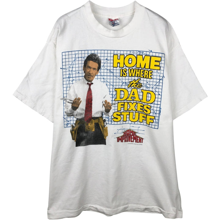 90'S SOF TEE HOME IMPROVEMENT Movie T-shirt, Made in USA, Men's XL equivalent, Vintage cotton white type Vintage Second Hand