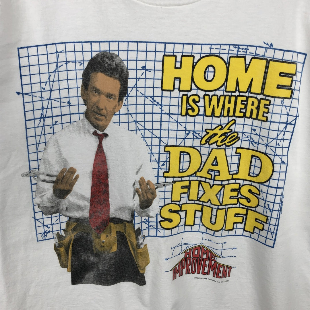 90'S SOF TEE HOME IMPROVEMENT Movie T-shirt, Made in USA, Men's XL equivalent, Vintage cotton white type Vintage Second Hand