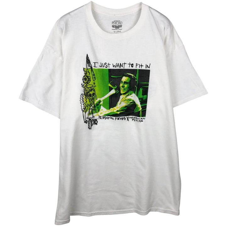 AMERICAN PSYCHO Movie T-shirt (Men's XL equivalent) cotton white type Vintage Second Hand