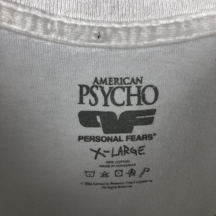 AMERICAN PSYCHO Movie T-shirt (Men's XL equivalent) cotton white type Vintage Second Hand