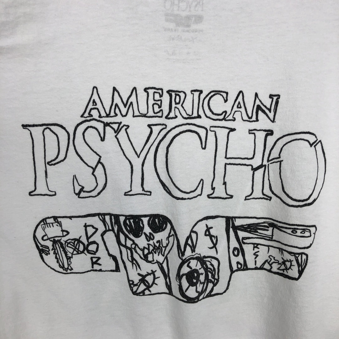 AMERICAN PSYCHO Movie T-shirt (Men's XL equivalent) cotton white type Vintage Second Hand