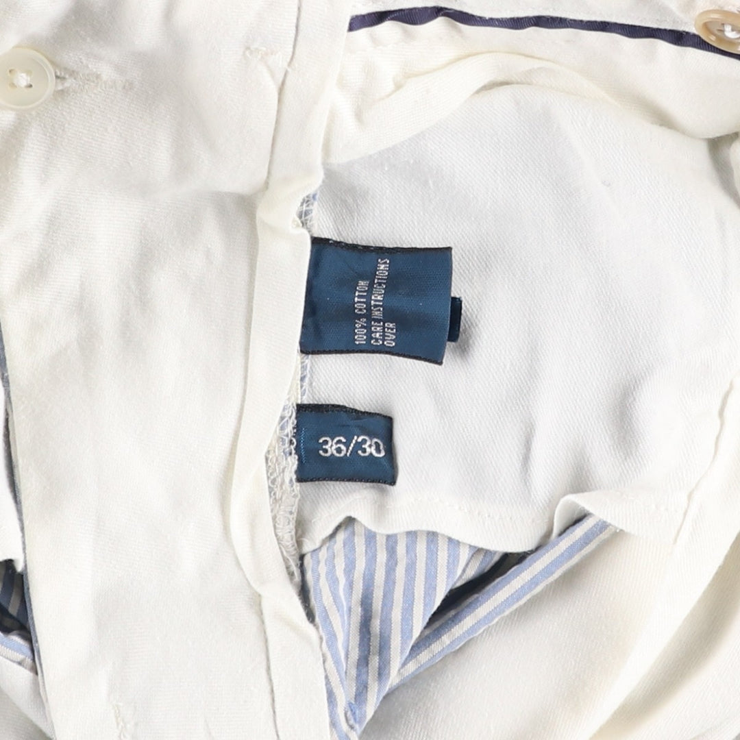 Ralph Lauren POLO by Ralph Lauren Stripe Pattern Seersucker Cotton Slacks Pants Men's W36 (approx.) cotton white type Vintage Second Hand