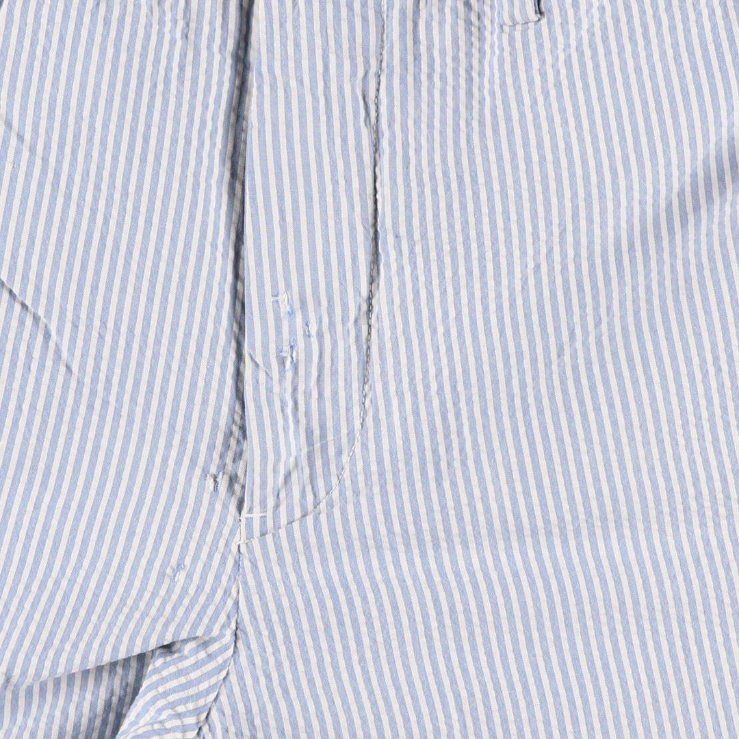 Ralph Lauren POLO by Ralph Lauren Stripe Pattern Seersucker Cotton Slacks Pants Men's W36 (approx.) cotton white type Vintage Second Hand