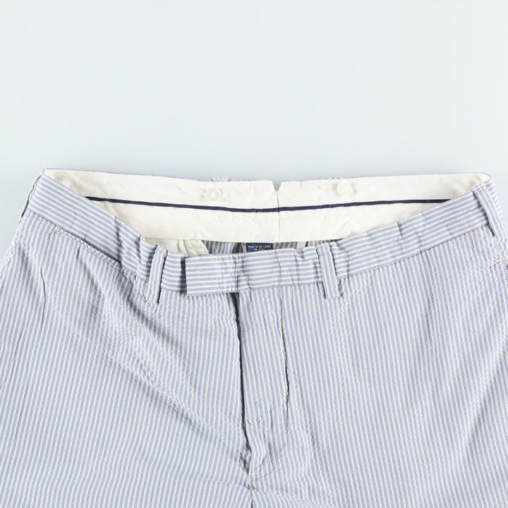 Ralph Lauren POLO by Ralph Lauren Stripe Pattern Seersucker Cotton Slacks Pants Men's W36 (approx.) cotton white type Vintage Second Hand