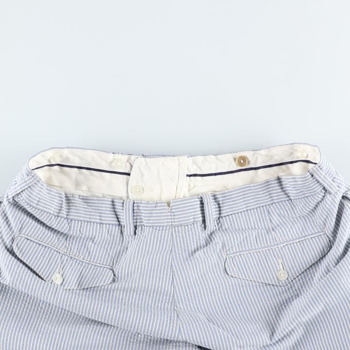 Ralph Lauren POLO by Ralph Lauren Stripe Pattern Seersucker Cotton Slacks Pants Men's W36 (approx.) cotton white type Vintage Second Hand