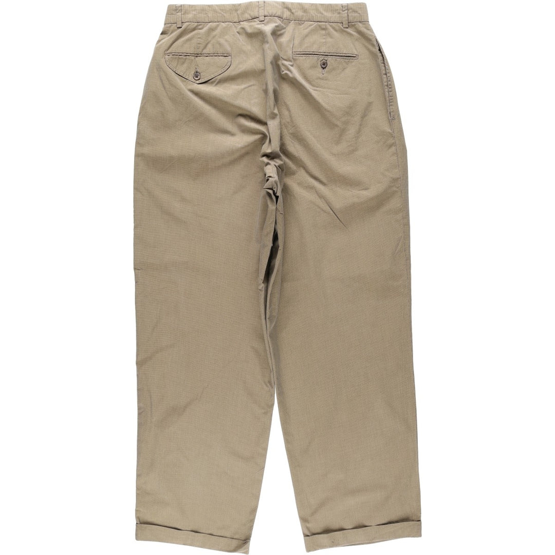 Ralph Lauren POLO by Ralph Lauren Two-pleat cotton slacks pants for men, size W32 cotton Beige type Vintage Second Hand