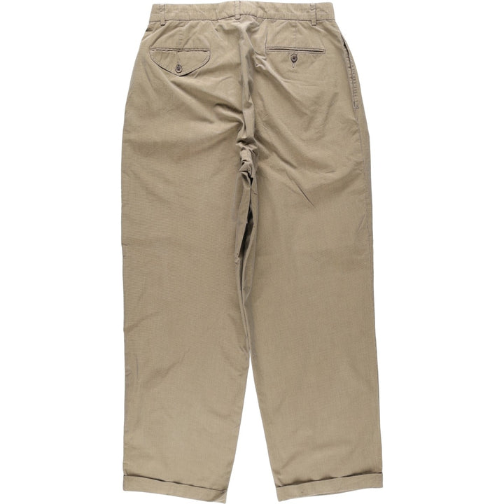 Ralph Lauren POLO by Ralph Lauren Two-pleat cotton slacks pants for men, size W32 cotton Beige type Vintage Second Hand