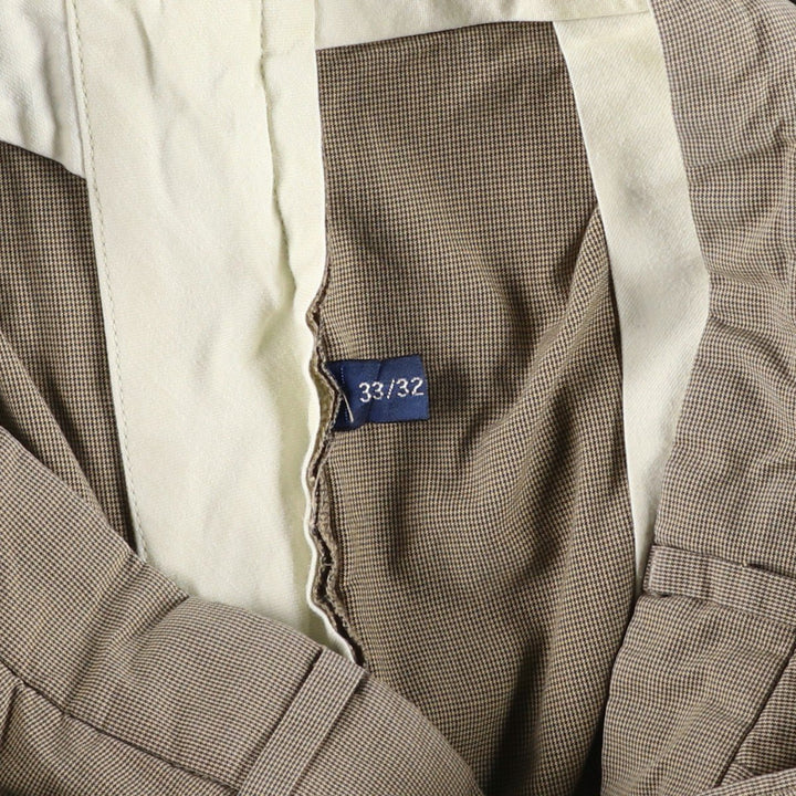 Ralph Lauren POLO by Ralph Lauren Two-pleat cotton slacks pants for men, size W32 cotton Beige type Vintage Second Hand
