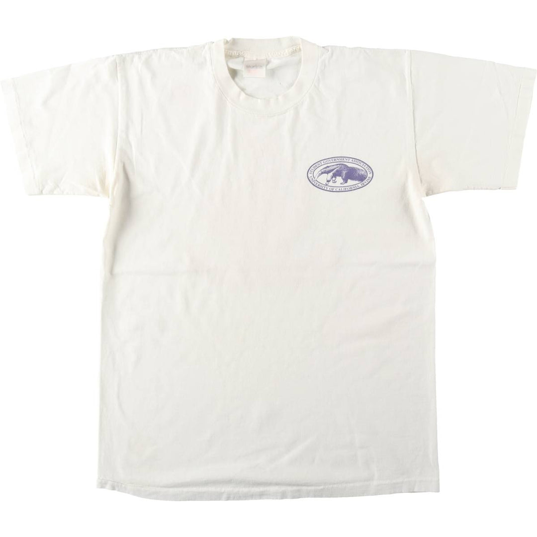 MURINA College T-shirt, Made in USA, Men's Size L cotton white type Vintage Second Hand