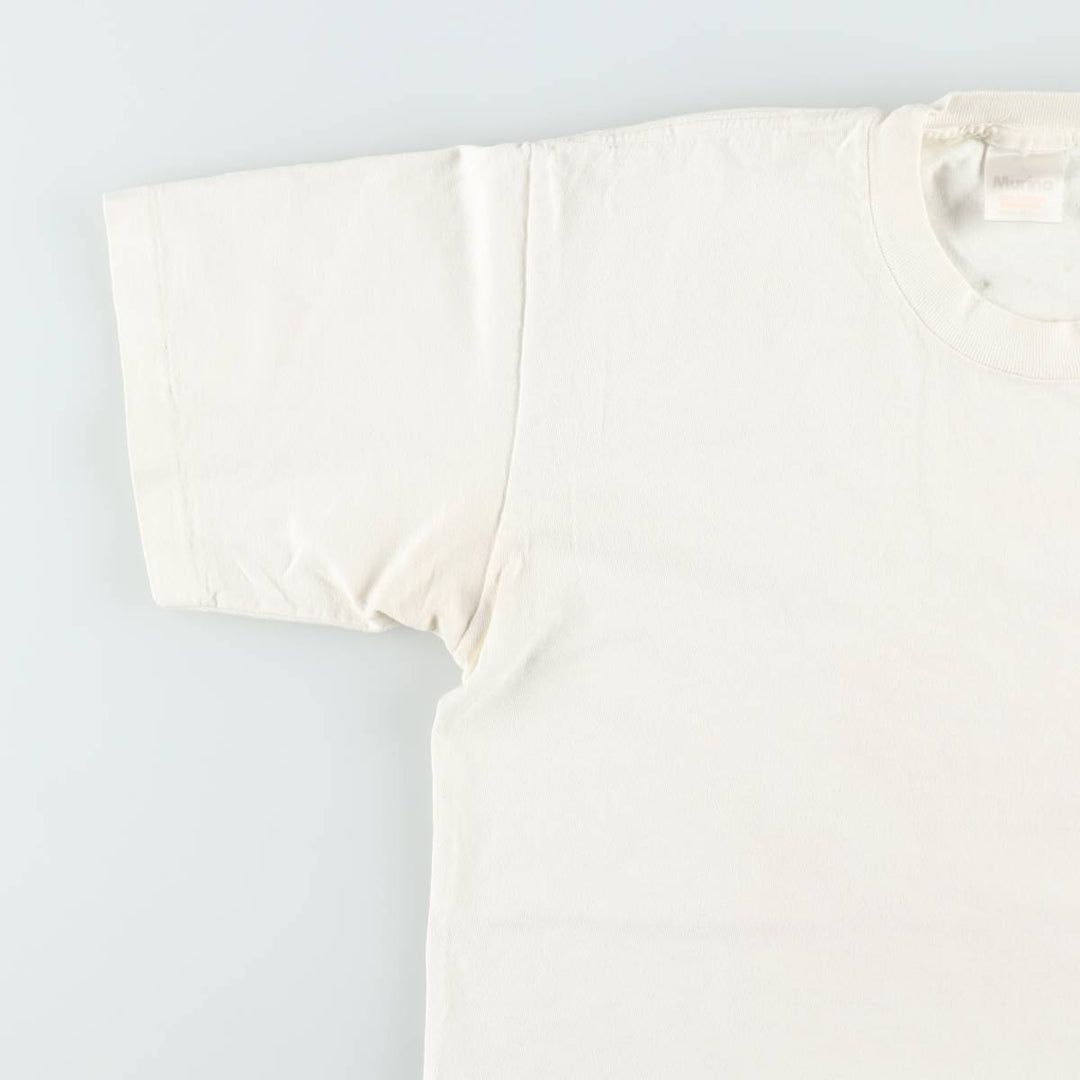 MURINA College T-shirt, Made in USA, Men's Size L cotton white type Vintage Second Hand