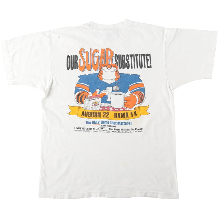 CAMPUS College T-shirt, Made in USA, Men's Size L cotton white type Vintage Second Hand
