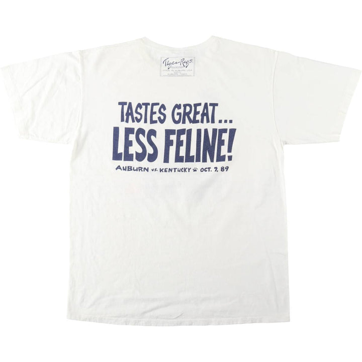 90'S Russell College T-shirt, Made in USA, Men's XL, Vintage cotton white type Vintage Second Hand