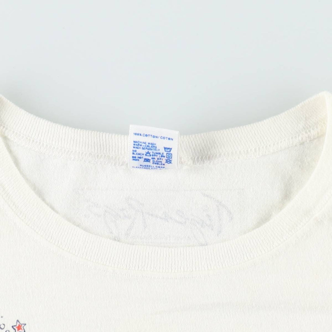 90'S Russell College T-shirt, Made in USA, Men's XL, Vintage cotton white type Vintage Second Hand